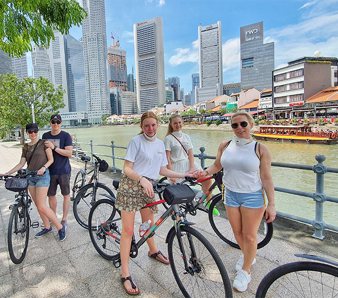 Historical Singapore Bike Tour, Boat Quay