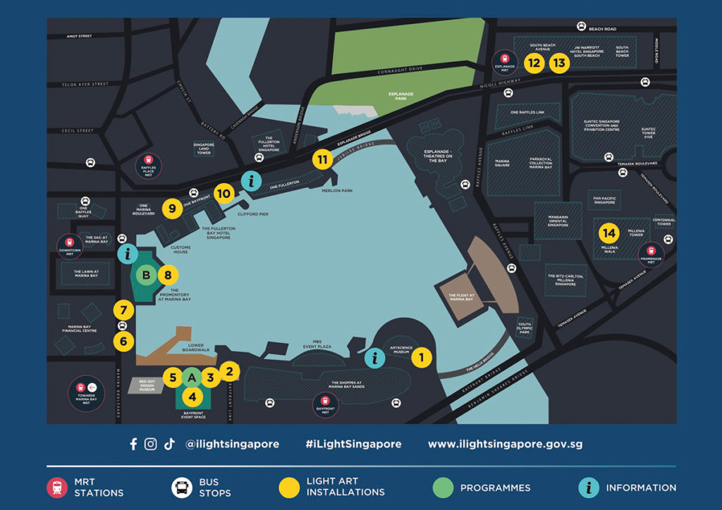 i Light Singapore 2023 festival map and route